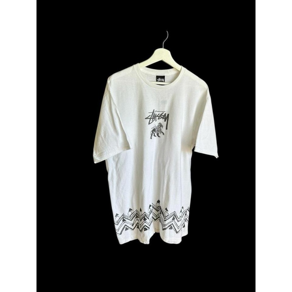 Stussy 1rst Lion Tshirt‎ Sz XL Rasta Tom Vintage White W/ Tags